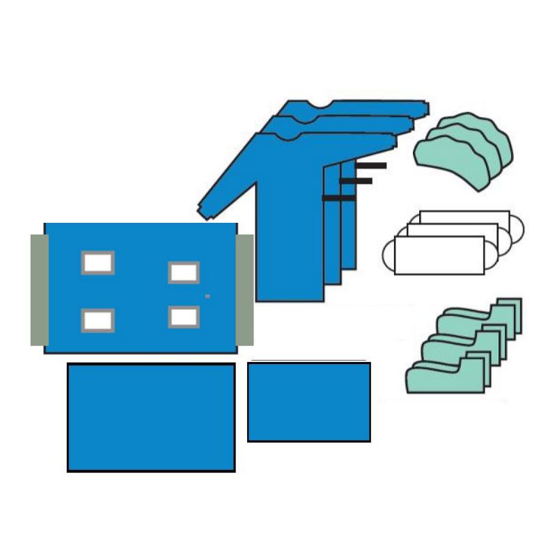 Комплект одягу та покриттів операційних для ангіографії (радіальної) стерильний, одноразового використання ,ТМ «АХІЛЛ»